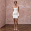 Minimalist Off - White Satin Slip Mini Wedding Dress for Post - Elopement - Apparel & Accessories > Clothing > Wedding & Bridal Party Dresses > Wedding Dresses - Mignonette Bridal