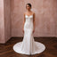 Minimalist Satin Trumpet Wedding Dress with Spaghetti Straps - Apparel & Accessories > Clothing > Wedding & Bridal Party Dresses > Wedding Dresses - Mignonette Bridal