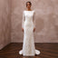 Modern Cream Crepe Long Sleeve Column for Civil Ceremony - Apparel & Accessories > Clothing > Wedding & Bridal Party Dresses > Wedding Dresses - Mignonette Bridal