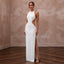Modern Ivory Crepe Column with Cutouts for After - Party - Apparel & Accessories > Clothing > Wedding & Bridal Party Dresses > Wedding Dresses - Mignonette Bridal