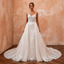 Modern Lace Ball Gown Wedding Dress with Detachable Train
