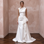 Modern Satin Bridal Gown with Corset Waist
