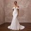 Modern Satin Mermaid Wedding Dress with Off - the - Shoulder Neckline - Apparel & Accessories > Clothing > Wedding & Bridal Party Dresses > Wedding Dresses - Mignonette Bridal