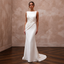 Modern Satin Wedding Gown for a Downtown Courthouse Ceremony - Apparel & Accessories > Clothing > Wedding & Bridal Party Dresses > Wedding Dresses - Mignonette Bridal