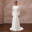 Modest Alabaster Crepe Long Sleeve Wrap Front Maxi Dress