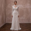 Modest Beaded Lace Wedding Dress with High Neck