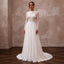 Modest Chiffon A - Line Wedding Dress with Long Sleeves - Apparel & Accessories > Clothing > Wedding & Bridal Party Dresses > Wedding Dresses - Mignonette Bridal