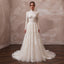 Modest Lace A - Line Wedding Dress with High Neck - Apparel & Accessories > Clothing > Wedding & Bridal Party Dresses > Wedding Dresses - Mignonette Bridal