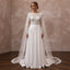 Modest Lace Wedding Dress with Cape and A-Line Silhouette