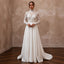 Modest Lace Wedding Dress with High Neck and Long Sleeves