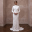 Modest Satin Column Wedding Dress with High Neck - Apparel & Accessories > Clothing > Wedding & Bridal Party Dresses > Wedding Dresses - Mignonette Bridal
