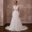 Modest Tulle Wedding Dress with Long Sleeves and High Neck