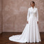 Monastic White Cotton Poplin Shirt Bridal Dress for Picnic Reception
