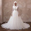 Muslim Tulle Wedding Dress with Long Sleeves and Ball Gown Silhouette