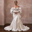 Off-the-Shoulder Wedding Dresses with Organza Sleeves