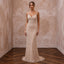 Pearl - Studded Nude Illusion Tulle Sheath Wedding Dress for Rehearsal Dinner - Apparel & Accessories > Clothing > Wedding & Bridal Party Dresses > Wedding Dresses - Mignonette Bridal