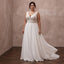 Plus Size Chiffon A-Line Wedding Dress with V-Neck