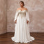 Plus Size Ivory Chiffon Off - the - Shoulder Grecian Destination Gown - Apparel & Accessories > Clothing > Wedding & Bridal Party Dresses > Wedding Dresses - Mignonette Bridal