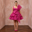 Plus Size Magenta Pink Organza Oversized Bow Mini Party Dress - Apparel & Accessories > Clothing > Wedding & Bridal Party Dresses > Wedding Dresses - Mignonette Bridal