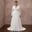 Plus Size Soft White Velvet Wrap Bodice Flowing Winter Wedding Gown