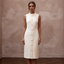 Preppy Cream Jersey Shift Dress for Rehearsal Luncheon
