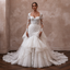 Princess Lace Mermaid Wedding Dress with Detachable Train