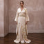 Refined Champagne Silk Habotai Kimono Dress for Engagement Tea - Apparel & Accessories > Clothing > Wedding & Bridal Party Dresses > Wedding Dresses - Mignonette Bridal