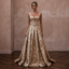 Regal Champagne Brocade Corset & Skirt for Themed Vow Renewal