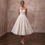 Retro White Eyelet Fit - and - Flare for Ice Cream Social Rehearsal - Apparel & Accessories > Clothing > Wedding & Bridal Party Dresses > Wedding Dresses - Mignonette Bridal