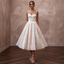 Retro White Eyelet Fit-and-Flare for Ice Cream Social Rehearsal
