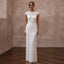 Retro White Eyelet Lace Sheath for Backyard Vow Renewal - Apparel & Accessories > Clothing > Wedding & Bridal Party Dresses > Wedding Dresses - Mignonette Bridal