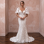 Romantic Floral Lace Wedding Dress with Flutter Sleeves