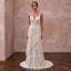Romantic Ivory Crochet Lace Wedding Dress for Beach Engagement