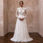 Romantic Lace Bridal Dress with Long Sleeves for a Church Wedding