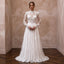 Romantic Lace Bridal Dress with Long Sleeves for a Church Wedding - Apparel & Accessories > Clothing > Wedding & Bridal Party Dresses > Wedding Dresses - Mignonette Bridal