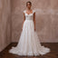 Romantic Lace Corset Wedding Dress with A-Line Silhouette