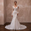 Romantic Lace Mermaid Wedding Dress with Long Sleeves - Apparel & Accessories > Clothing > Wedding & Bridal Party Dresses > Wedding Dresses - Mignonette Bridal