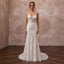Romantic Lace Open Back Wedding Dress with Mermaid Silhouette