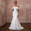 Romantic Satin Trumpet Wedding Dress with Off - the - Shoulder Neckline - Apparel & Accessories > Clothing > Wedding & Bridal Party Dresses > Wedding Dresses - Mignonette Bridal