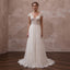 Rustic Chiffon Wedding Dress with V-Neck for a Barn Ceremony