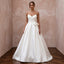 Satin-Faced Off-White Organza Minimalist Ball Gown Wedding Dress for Courthouse