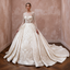 Satin Ball Gown Wedding Dresses with Cathedral Trains