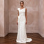 Sculptural Ivory Matte Crepe Asymmetrical Neckline Column Gown - Apparel & Accessories > Clothing > Wedding & Bridal Party Dresses > Wedding Dresses - Mignonette Bridal