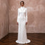 Seamless White Stretch Modal Turtleneck Gown for Minimalist Elopement - Apparel & Accessories > Clothing > Wedding & Bridal Party Dresses > Wedding Dresses - Mignonette Bridal