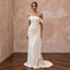 Serene Cream Bamboo Jersey Ruched Bridal Gown for Rehearsal Dinner