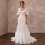 Soft Lace Bridal Gown with Flutter Sleeves