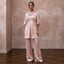 Sophisticated Blush Silk Charmeuse Tunic & Pant for Bridal Shower - Apparel & Accessories > Clothing > Wedding & Bridal Party Dresses > Wedding Dresses - Mignonette Bridal