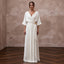 Sophisticated Ivory Lyocell Wrap Dress for Post - Elopement Dinner - Apparel & Accessories > Clothing > Wedding & Bridal Party Dresses > Wedding Dresses - Mignonette Bridal
