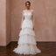 Sparkling White Iridescent Tulle Dress for Winter Wonderland Elopement