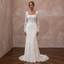 Square Neck Lace Bridal Dress with Long Sleeves - Apparel & Accessories > Clothing > Wedding & Bridal Party Dresses > Wedding Dresses - Mignonette Bridal